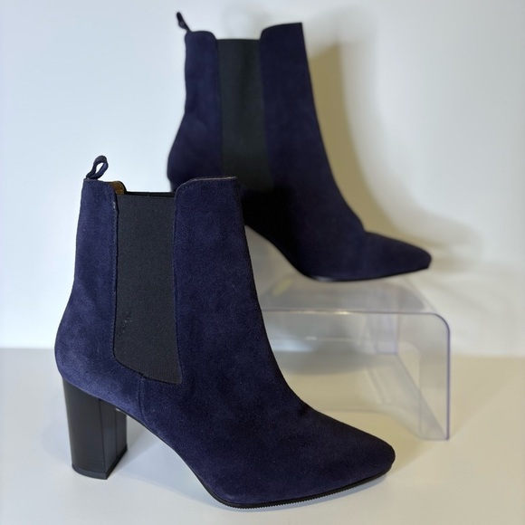 Antonio De Faria and Black Heeled Chelsea Boots with Elastic Panels Size 40 - Picture 1 of 9